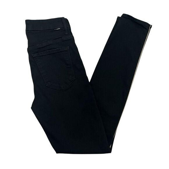 Mother High Waisted Looker Not Guilty One Liner Skinny Jeans Black Women Size 26 - Picture 9 of 12